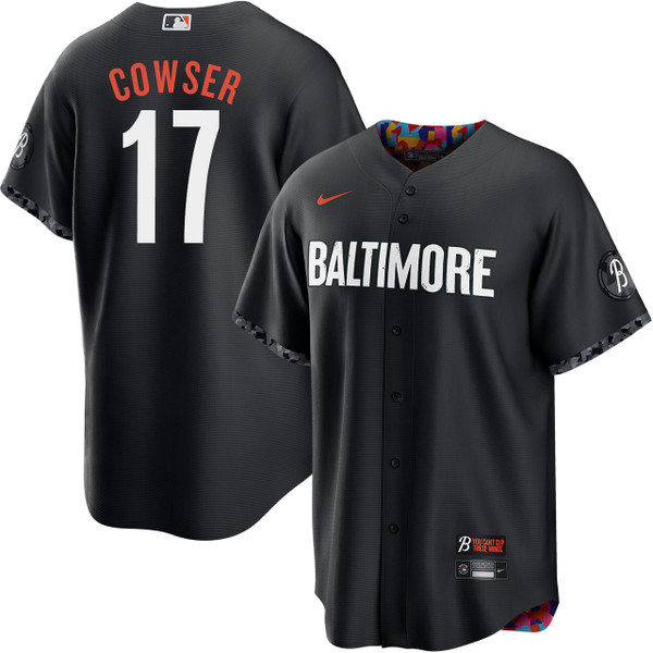 Mens Baltimore Orioles #17 Colton Cowser Nike City Connect Limited Jersey Black