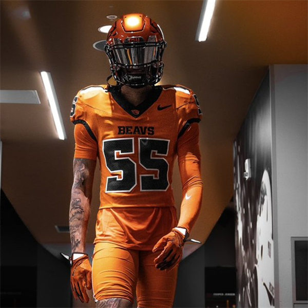 Mens Youth Oregon State Beavers Custom 2024 Orange Football Game Jersey