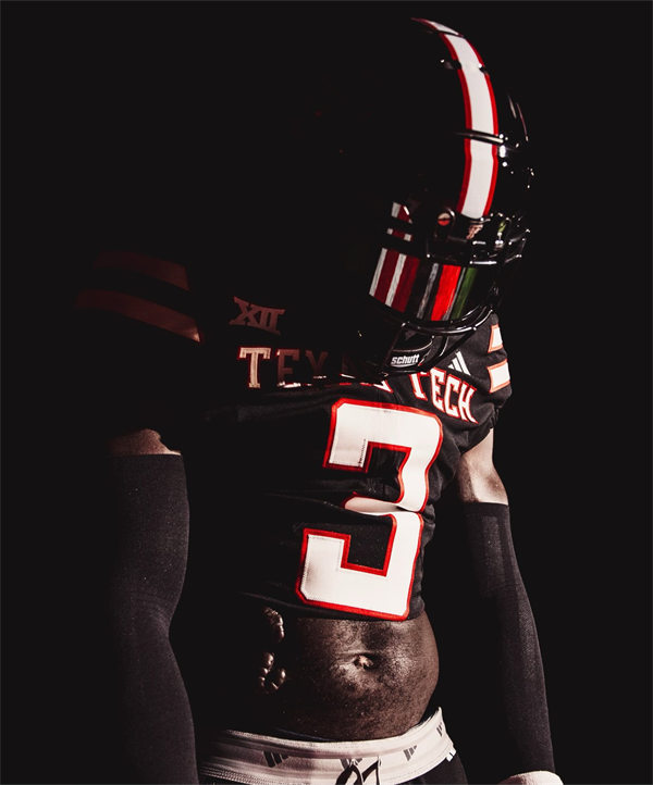 Mens Youth Texas Tech Red Raiders Custom Adidas 2024 Black College Football Game Jersey