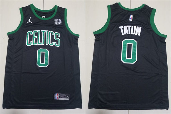 Mens Boston Celtics #0 Jayson Tatum 2024 Black Statement Edition Game Jersey (3)