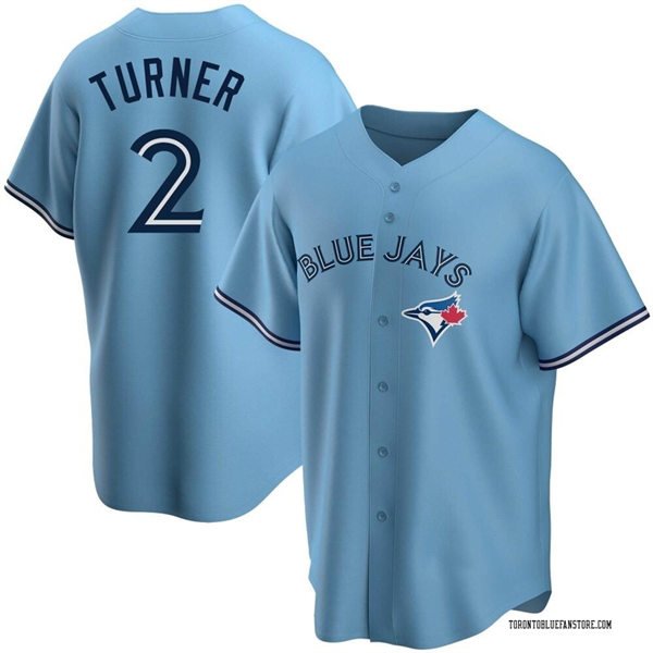 Mens Toronto Blue Jays #2 Justin Turner Nike Powder Blue Alternate Limited Player Jersey
