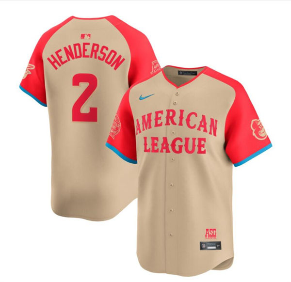 Mens Youth Baltimore Orioles #2 Gunnar Henderson Nike 2024 MLB All-Star Game Limited Player Jersey - Cream