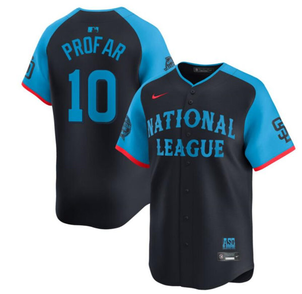 Mens Youth San Diego Padres #10 Jurickson Profar National League Nike 2024 MLB All-Star Game Limited Jersey - Navy (5)