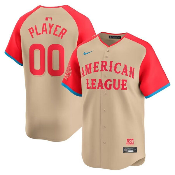 Mens Youth American League Nike 2024 MLB All-Star Game Limited Custom Jersey - Cream