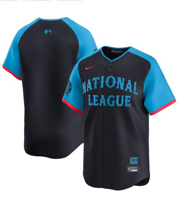 Mens Youth National League Nike 2024 MLB All-Star Game Limited Black Jersey - Navy