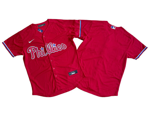 Mens Philadelphia Phillies Blank Nike Red Alternate Vapor Limited Jersey