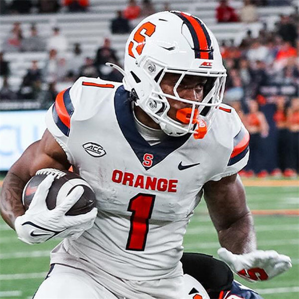 Mens Youth Syracuse Orange #1 LeQuint Allen Jr White College Football Game Jersey