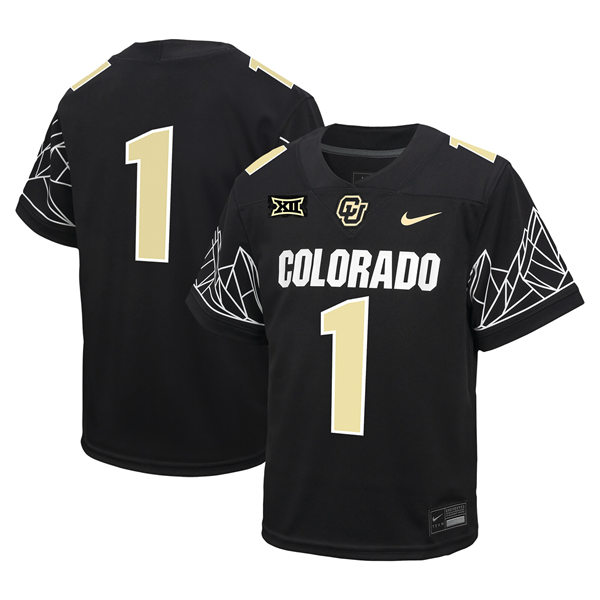 Mens Youth Colorado Buffaloes Custom 2024 XII F.U.S.E. Limited Black College Football Game Jersey