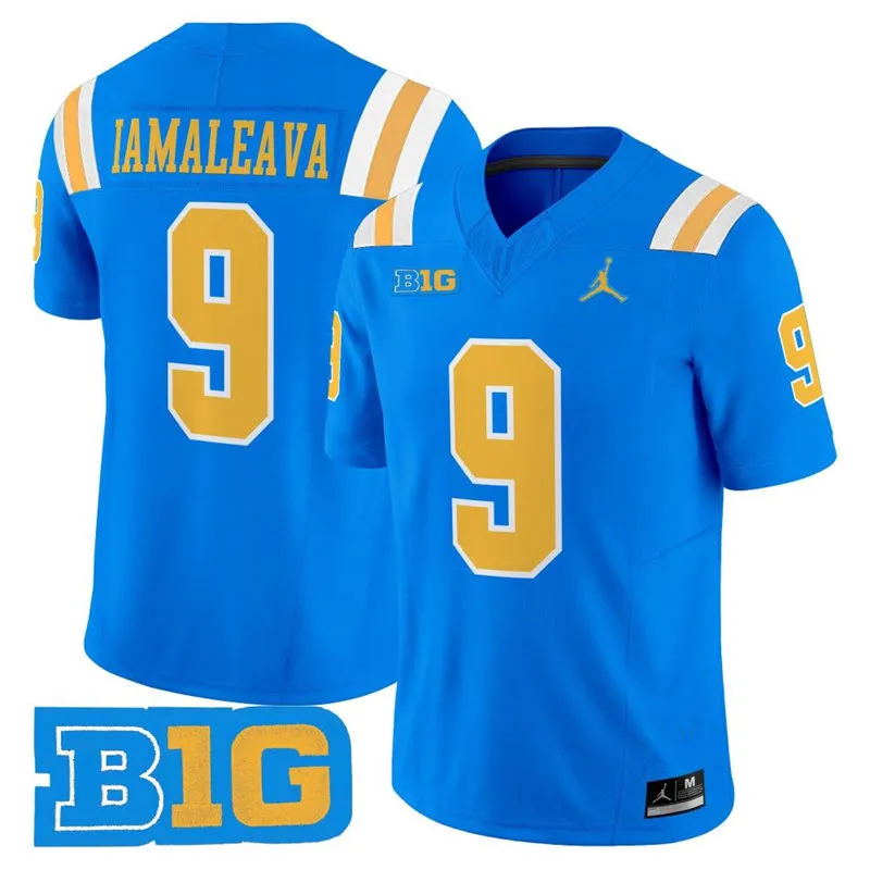 UCLA Bruins #9 Nico Iamaleava 2025 BIG Royal Football Game Jersey