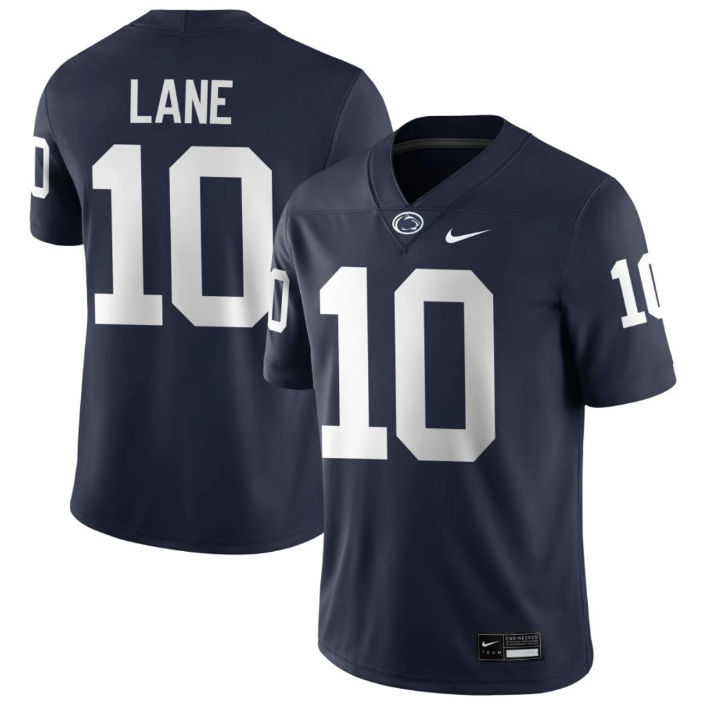 Penn State Nittany Lions #10 Dejuan Lane Nike Navy with Name 2025 F.U.S.E. Limited College Football Jersey