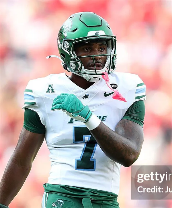 Tulane Green Wave #7 Shazz Preston 2025 White Football Game Jersey