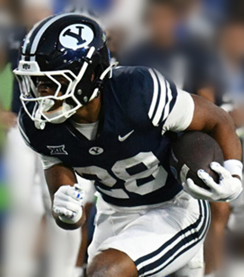 BYU Cougars #28 Jovesa Damun Navy College Football Game Jersey