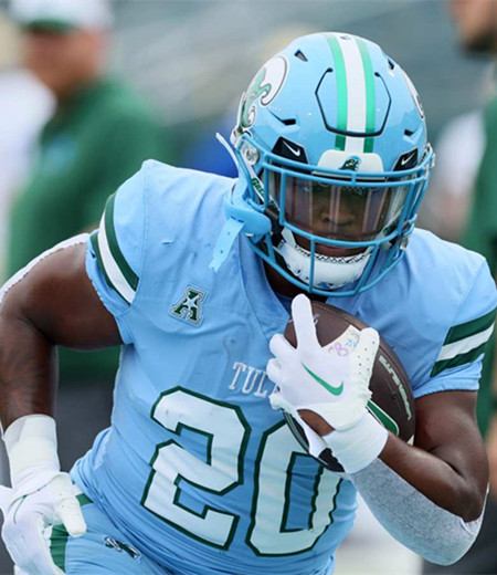 Tulane Green Wave #20 Arnold Barnes III 2025 Blue Football Game Jersey