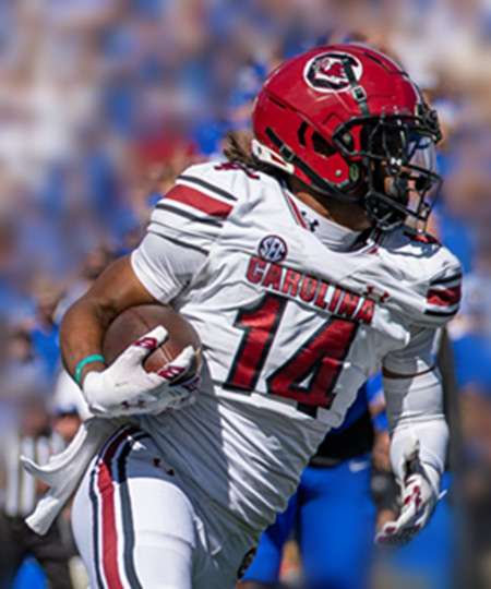 South Carolina Gamecocks #14 Jared Brown White Football Game Jersey