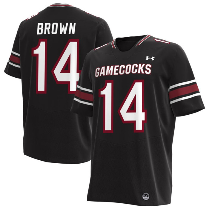 South Carolina Gamecocks #14 Jared Brown Black Football Game Jersey
