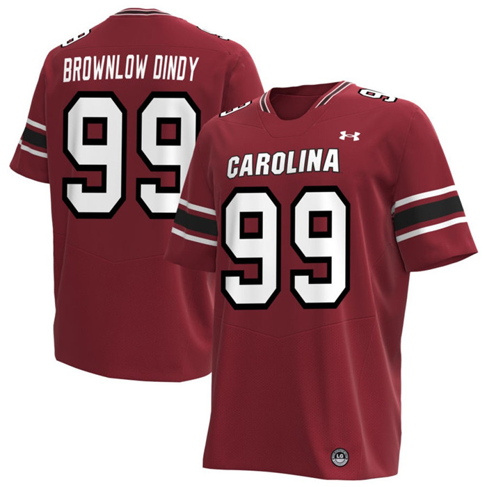 South Carolina Gamecocks # 99 Gabriel Brownlow-Dindy Garnet Football Game Jersey