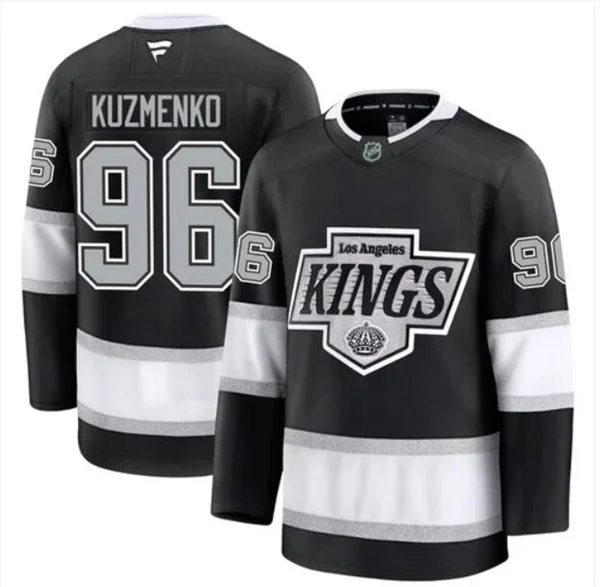 Mens Los Angeles Kings #96 Andrei Kuzmenko Fanatics Black Home Premium Player Jersey