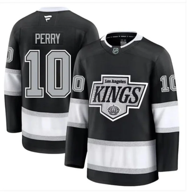 Mens Los Angeles Kings #10 Corey Perry Fanatics Black Home Premium Player Jersey