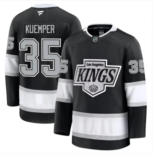 Mens Los Angeles Kings #35 Darcy Kuemper Fanatics Black Home Premium Player Jersey