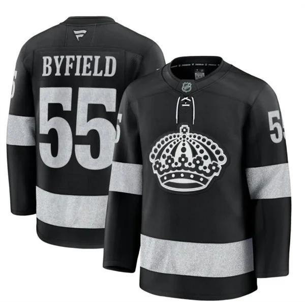 Mens Los Angeles Kings #55 Quinton Byfield Fanatics Black Alternate Premium Player Jersey