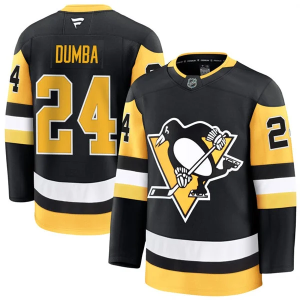 Mens Pittsburgh Penguins #24 Matt Dumba Fanatics Home Black Premium Player Jersey