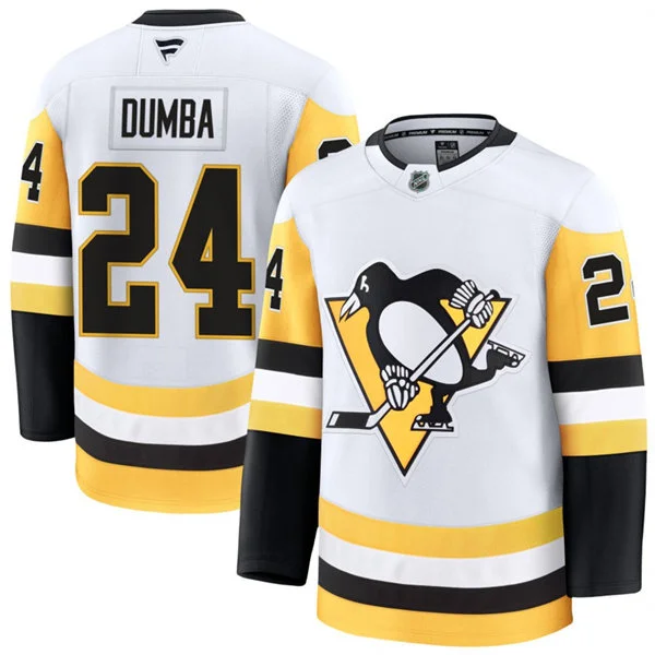 Mens Pittsburgh Penguins #24 Matt Dumba Fanatics Away White Premium Player Jersey