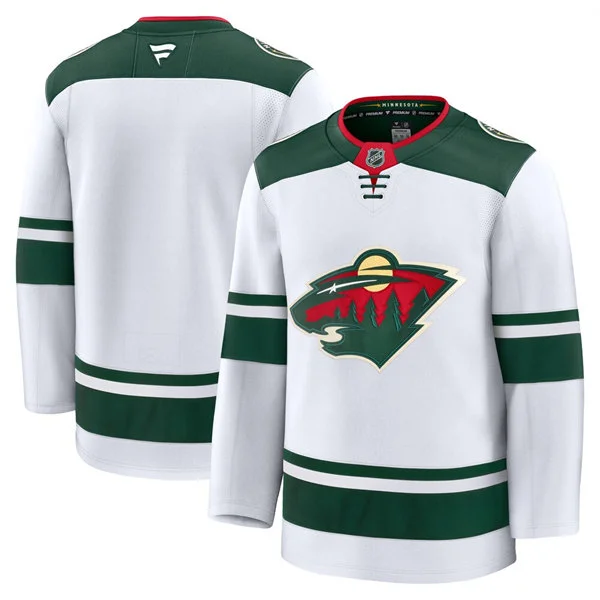 Men's Minnesota Wild Blank Fanatics Away White Premium Team Jersey