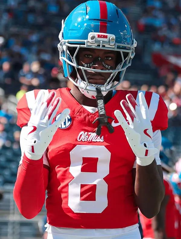 Ole Miss Rebels #8 Antonio Kite 2025 Red College Football Game Jersey