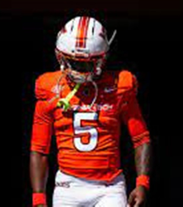 Virginia Tech Hokies #5 William Watson III Nike 2025 Orange College Game Football Jersey