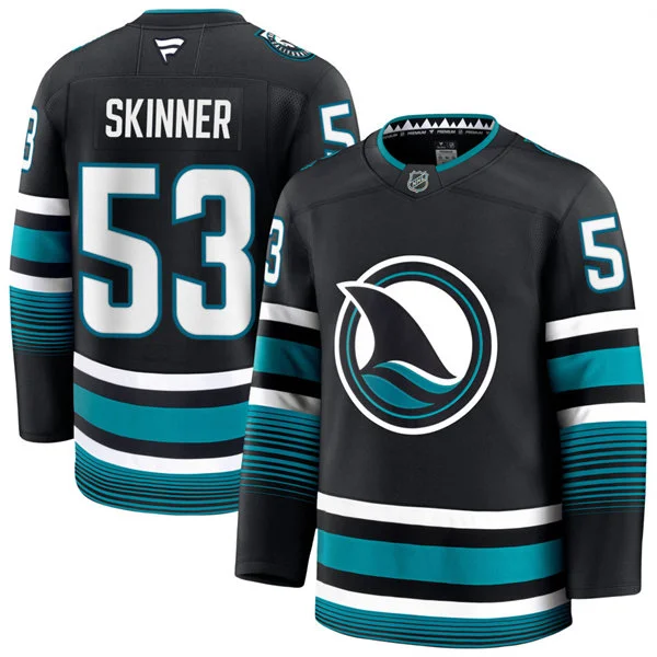 Mens San Jose Sharks #53 Jeff Skinner Fanatics Black Alternate Premium Jersey