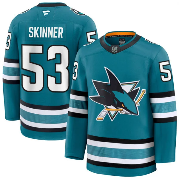 Mens San Jose Sharks #53 Jeff Skinner Fanatics Home Teal Player Jersey