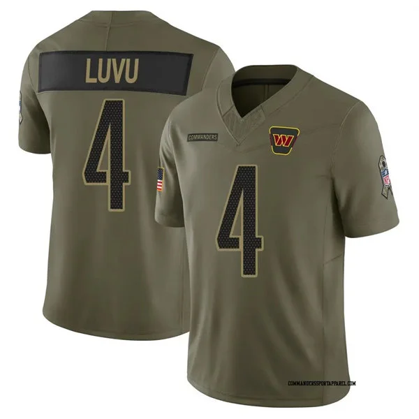 Mens Washington Commanders #4 Frankie Luvu Nike 2025 Salute to Service Limited Jersey - Olive 