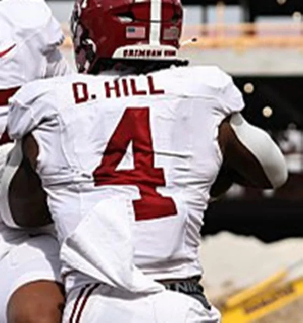 Alabama Crimson Tide #4 DANIEL HILL White College Football Game Jersey