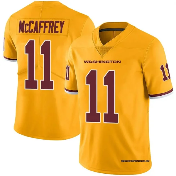 Mens Washington Commanders #11 Luke McCaffrey Nike Gold Color Rush Limited Jersey