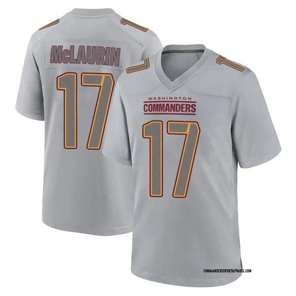 Mens Washington Commanders #17 Terry McLaurin Gray Atmosphere Fashion Game jersey