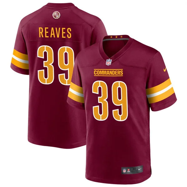 Mens Washington Commanders #39 Jeremy Reaves Nike Burgundy Team Color Vapor Limited Jersey