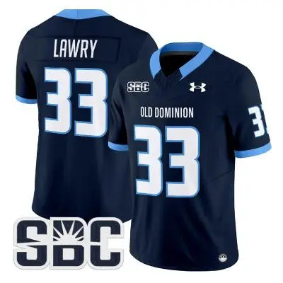 Old Dominion Monarchs #33 Ray Lawry 2025 Navy SBC College Football Jersey
