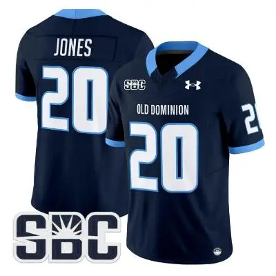 Old Dominion Monarchs #20 Trequan Jones 2025 Navy SBC College Football Jersey