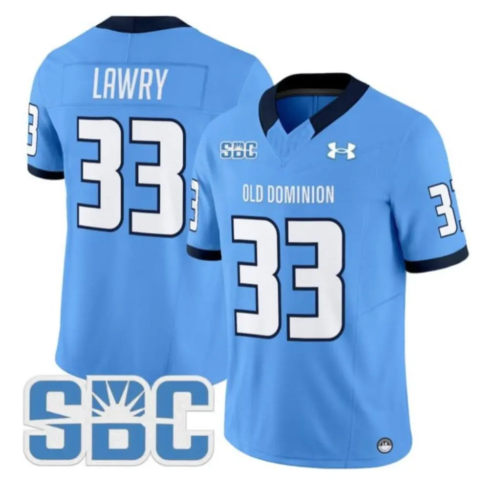 Old Dominion Monarchs #33 Ray Lawry 2025 Blue SBC College Football Jersey