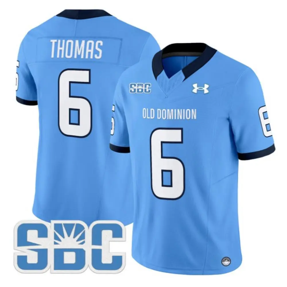 Old Dominion Monarchs #6 Ja'Cory Thomas 2025 Blue SBC College Football Jersey