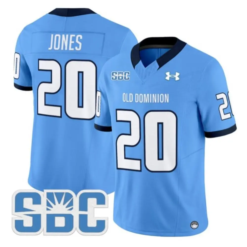 Old Dominion Monarchs #20 Trequan Jones 2025 Blue SBC College Football Jersey