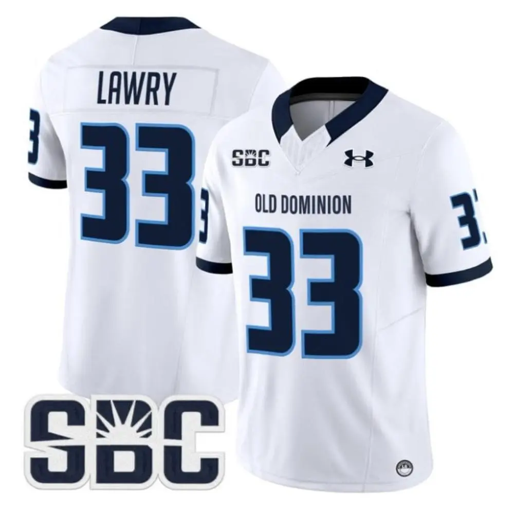 Old Dominion Monarchs #33 Ray Lawry 2025 White SBC College Football Jersey