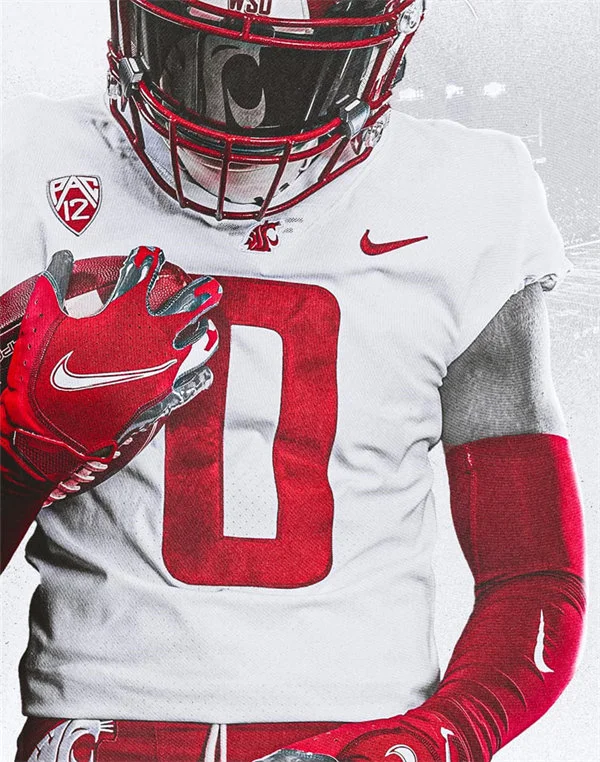 Washington State Cougars #0 Anthony Palano 2025 White Football Game Jersey