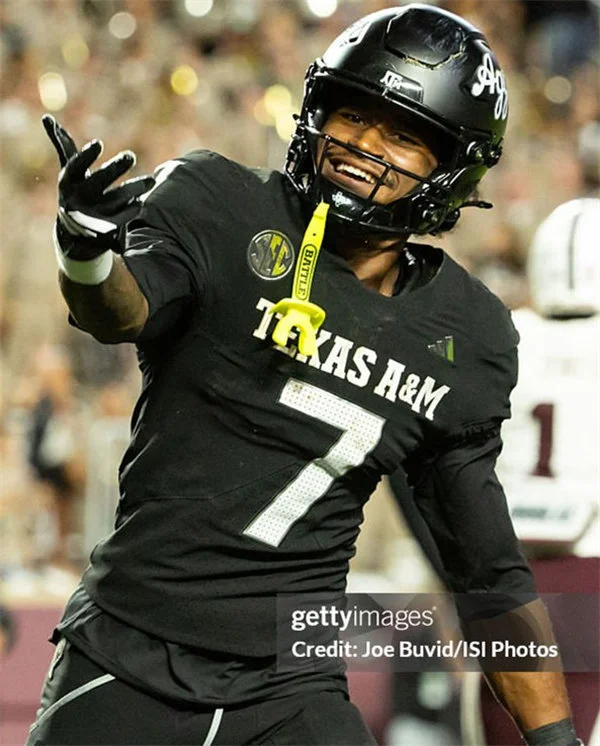 Texas A&M Aggies #7 KC Concepcion 2025 Black College Football Game Jersey