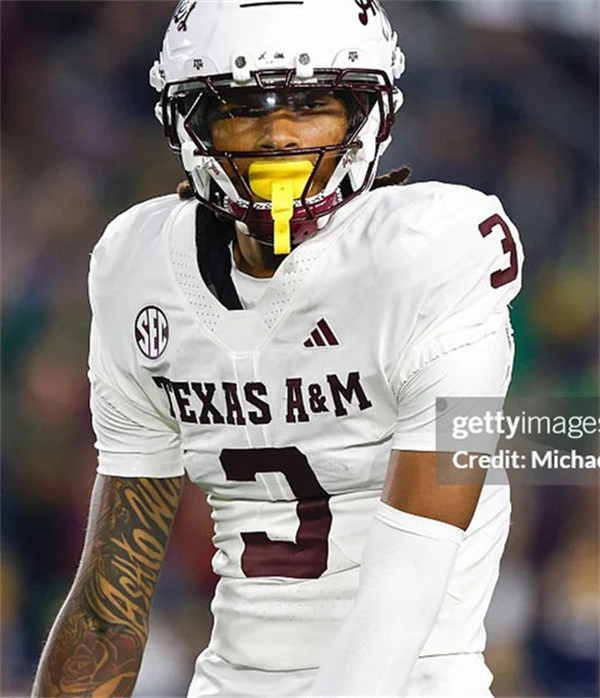 Texas A&M Aggies #3 Ashton Bethel-Roman 2025 White College Football Game Jersey