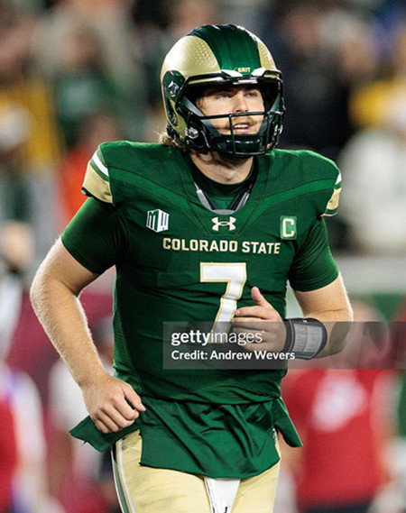 Colorado State Rams #7 Jackson Brousseau 2025 Green  College Football Game Jersey