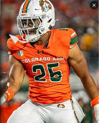 Colorado State Rams #25 Lloyd Avant 2025 Orange College Football Game Jersey