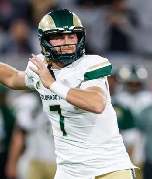 Colorado State Rams #7 Jackson Brousseau 2025 White College Football Game Jersey