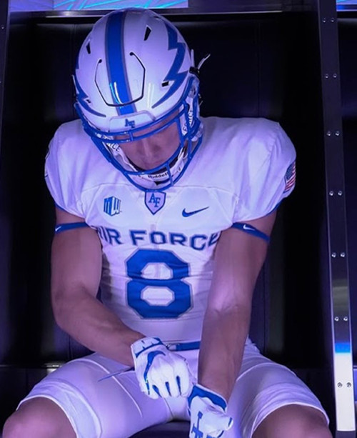 Air Force Falcons #8 Kade Frew Nike White College Football Game Jersey