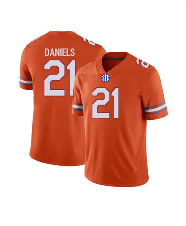 Florida Gators #21 KD DANIELS Orange 2025 Football Game Jersey